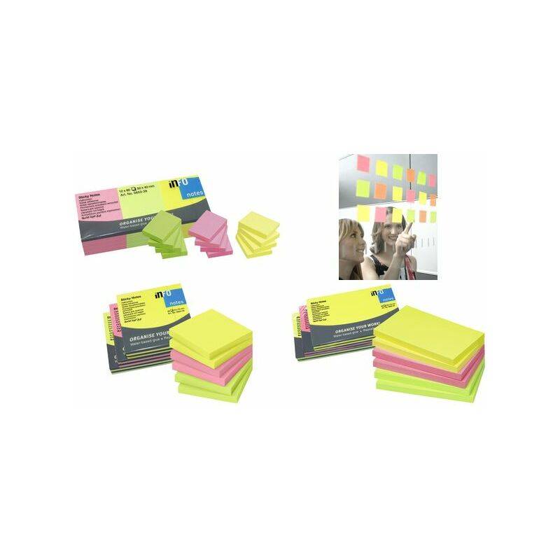 inFO notes Haftnotizen Brillant Sticky Notes, 125 x 75 mm