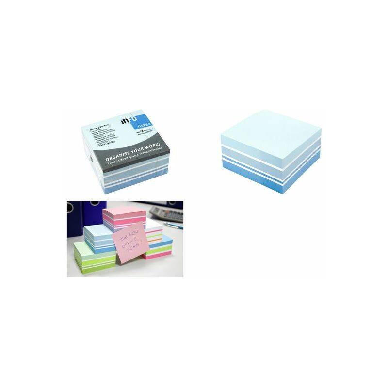 inFO notes Haftnotizen-Würfel, 75 x 75 mm, Blautöne
