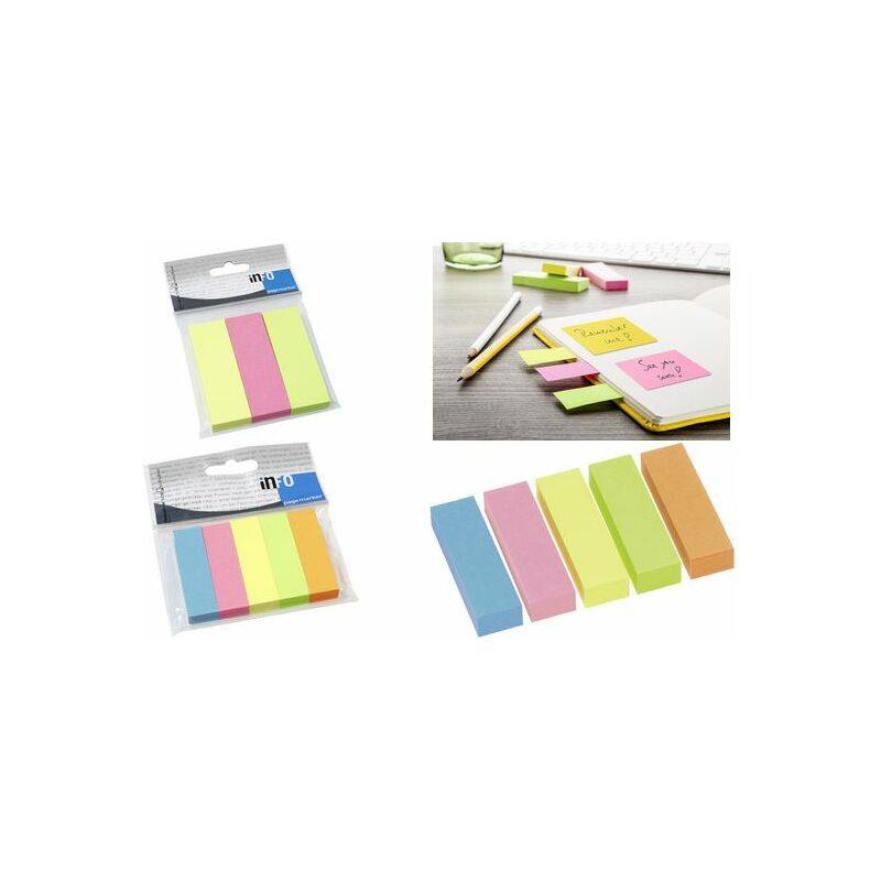 inFO notes Papier-Pagemarker, 15 x 50 mm, Brillantfarben