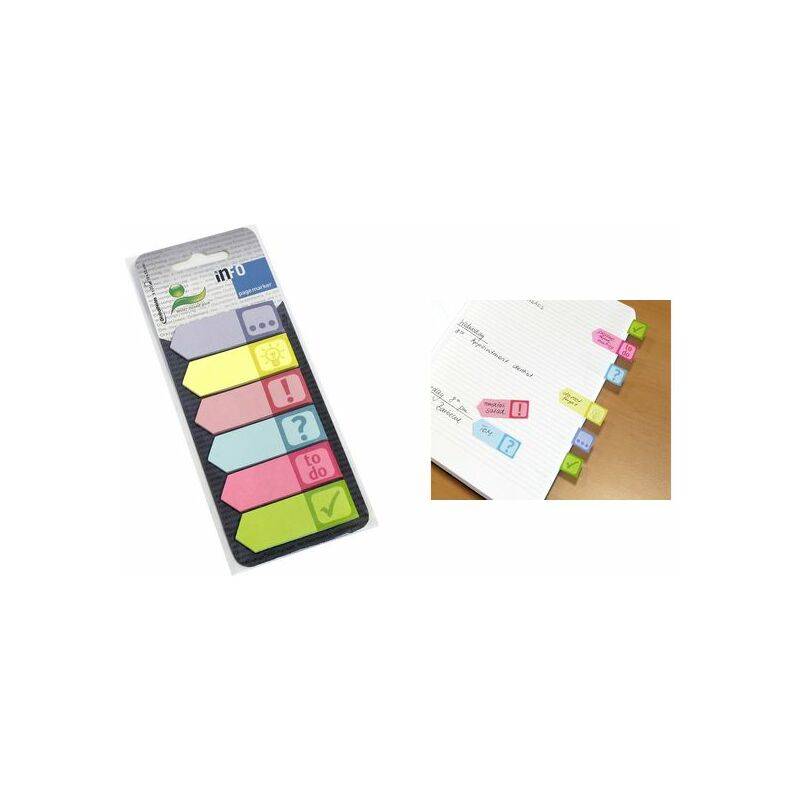 inFO notes Papier-Pagemarker ICONS, 18 x 55, farbig sortiert