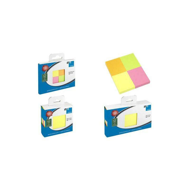 inFO notes Haftnotizen, 175 x 75 mm, Brilliantmix