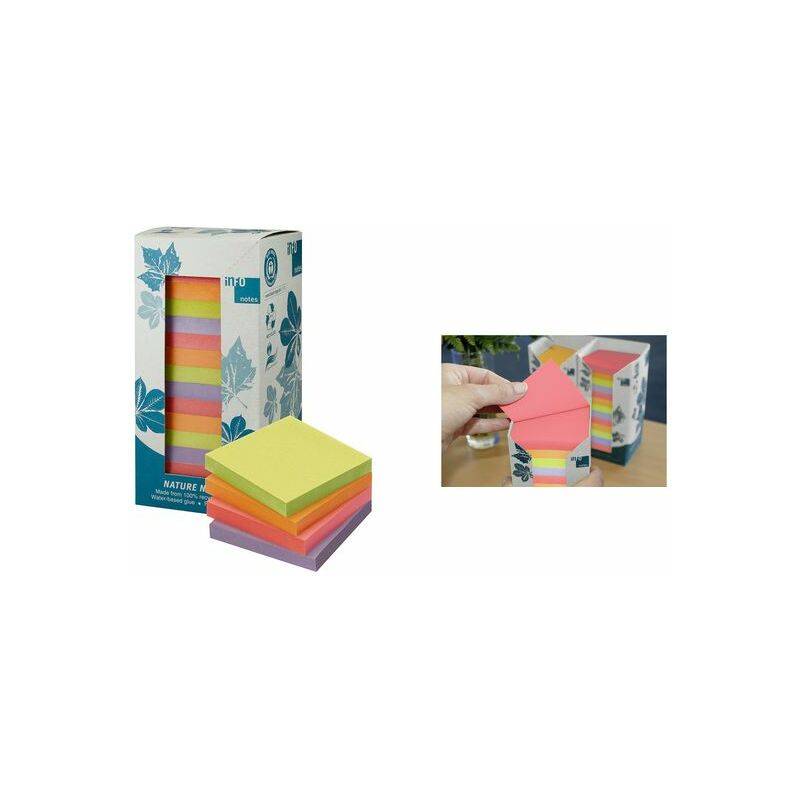 inFO notes Recycling Haftnotizen Nature, 75 x 75 mm, 16er