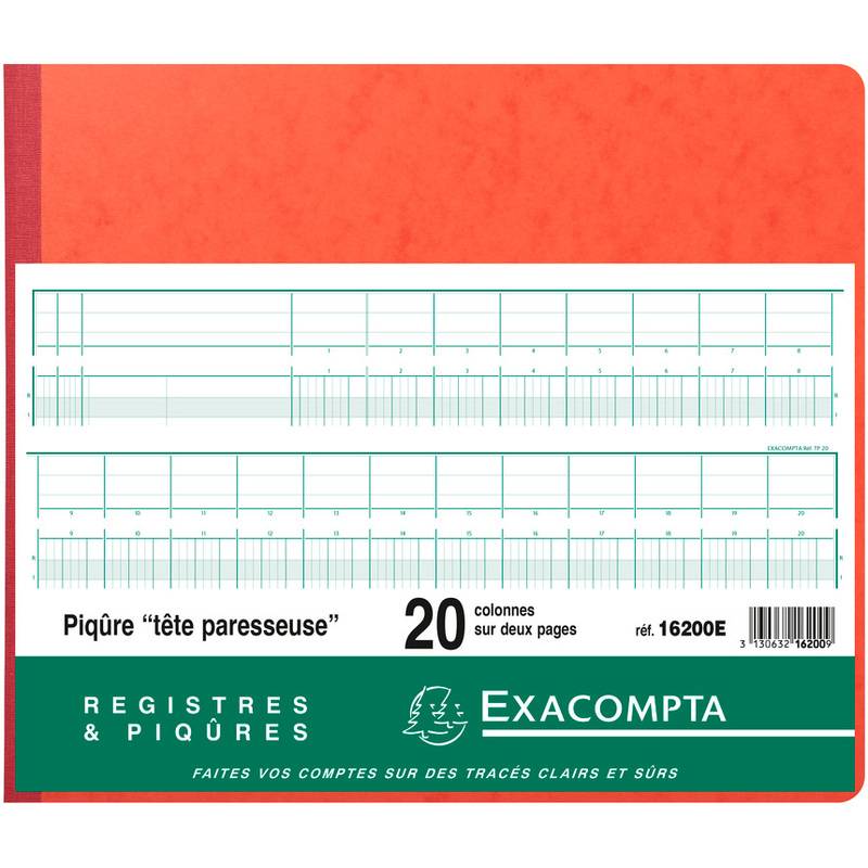 EXACOMPTA Geschäftsbuch mit Kopfleiste, 20 Spalten