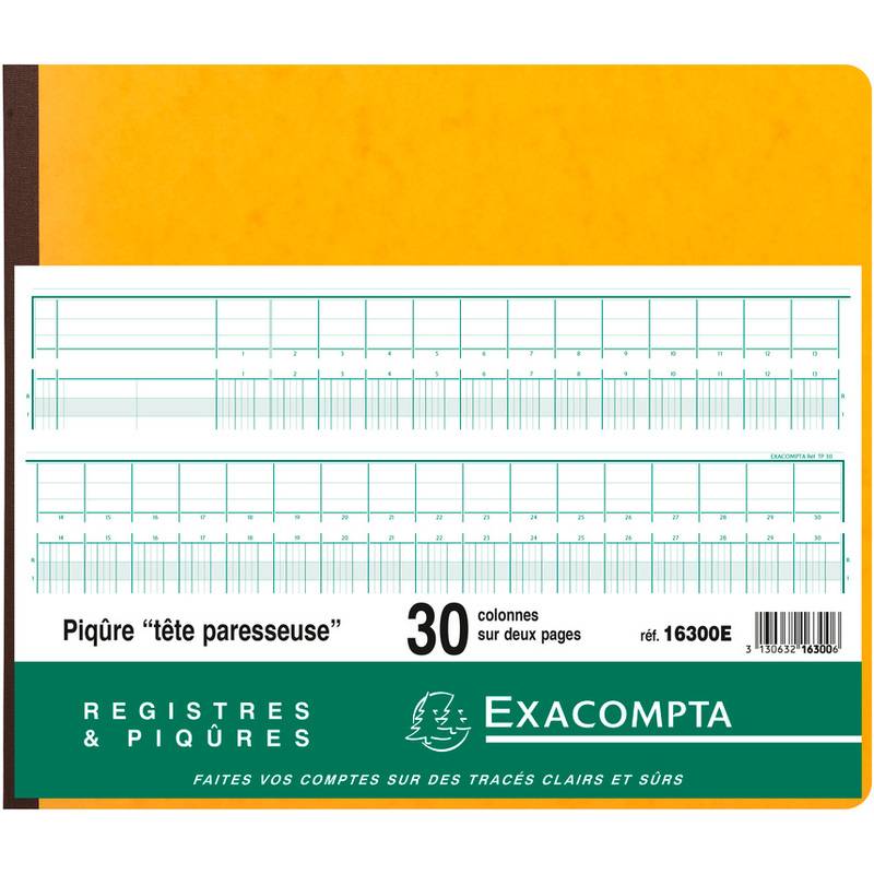 EXACOMPTA Geschäftsbuch mit Kopfleiste, 30 Spalten