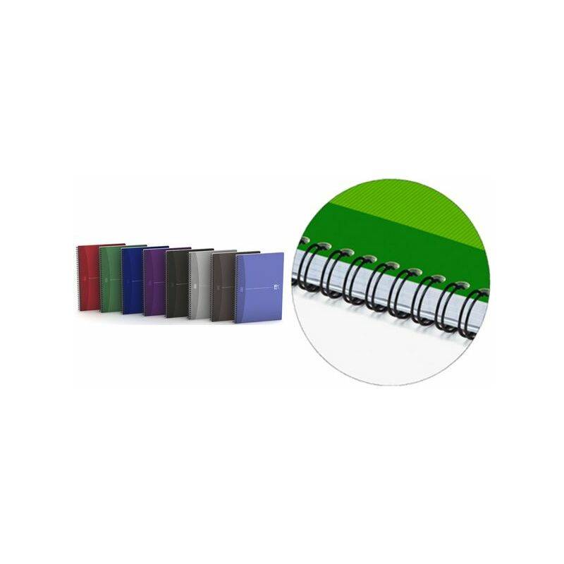 Oxford Office Spiralbuch, DIN A4, kariert, 90 Blatt, Karton