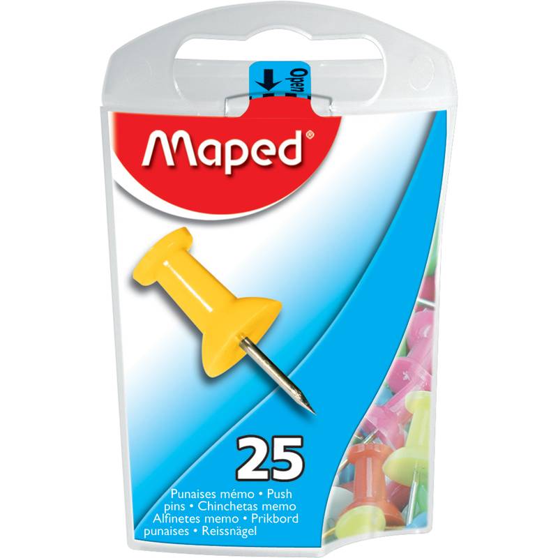 Maped Pinnwand-Nadeln, farbig sortiert, in Spenderdose