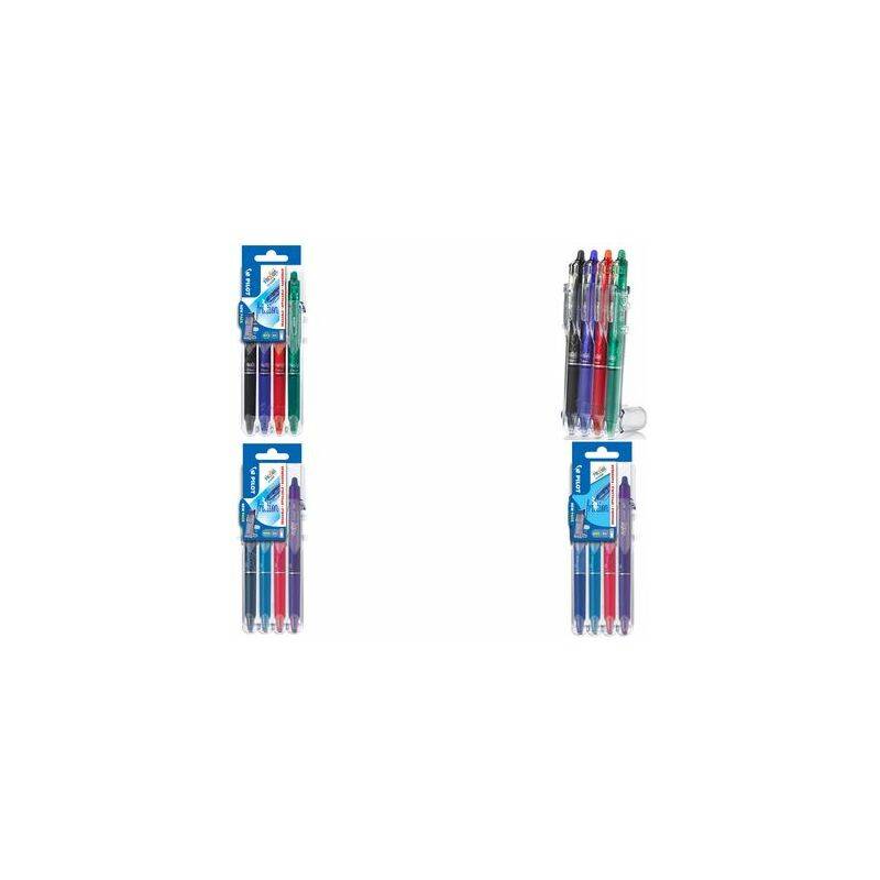 PILOT Tintenroller FRIXION BALL CLICKER 07 Set2Go, 4er Etui