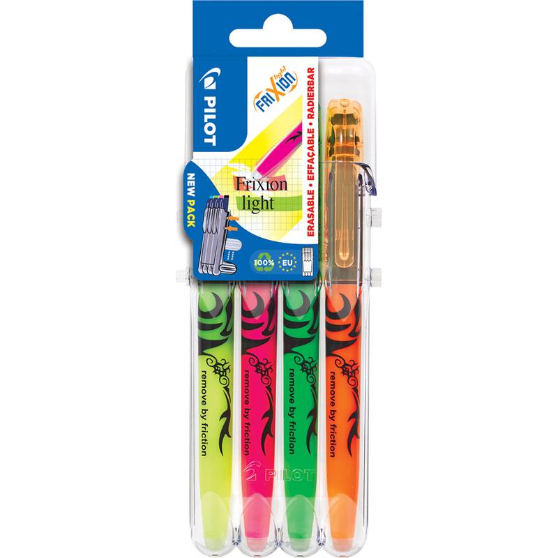 PILOT Textmarker FRIXION light Set2Go, 4er Etui