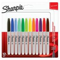 Sharpie 2065404, Mehrfarben, Fein, 1 mm, Karton, Keramik, Stoff, Folie, Leder, Metall, Papier, Kunststoff, Stein, Holz, 12 Stück(e), Sichtverpackung