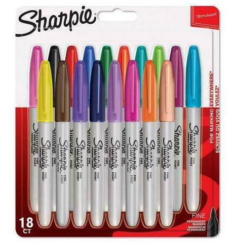 Sharpie Fine, 18 Stück(e), Mehrfarben, Feine Spitze, Grau, Mehrfarben, Rund, Fein