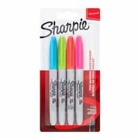 Sharpie 2065403, Blau, Grün, Orange, Pink, Fibre tip, Fein, 1 mm, Keramik, Stoff, Leder, Papier, Kunststoff, 4 Stück(e)