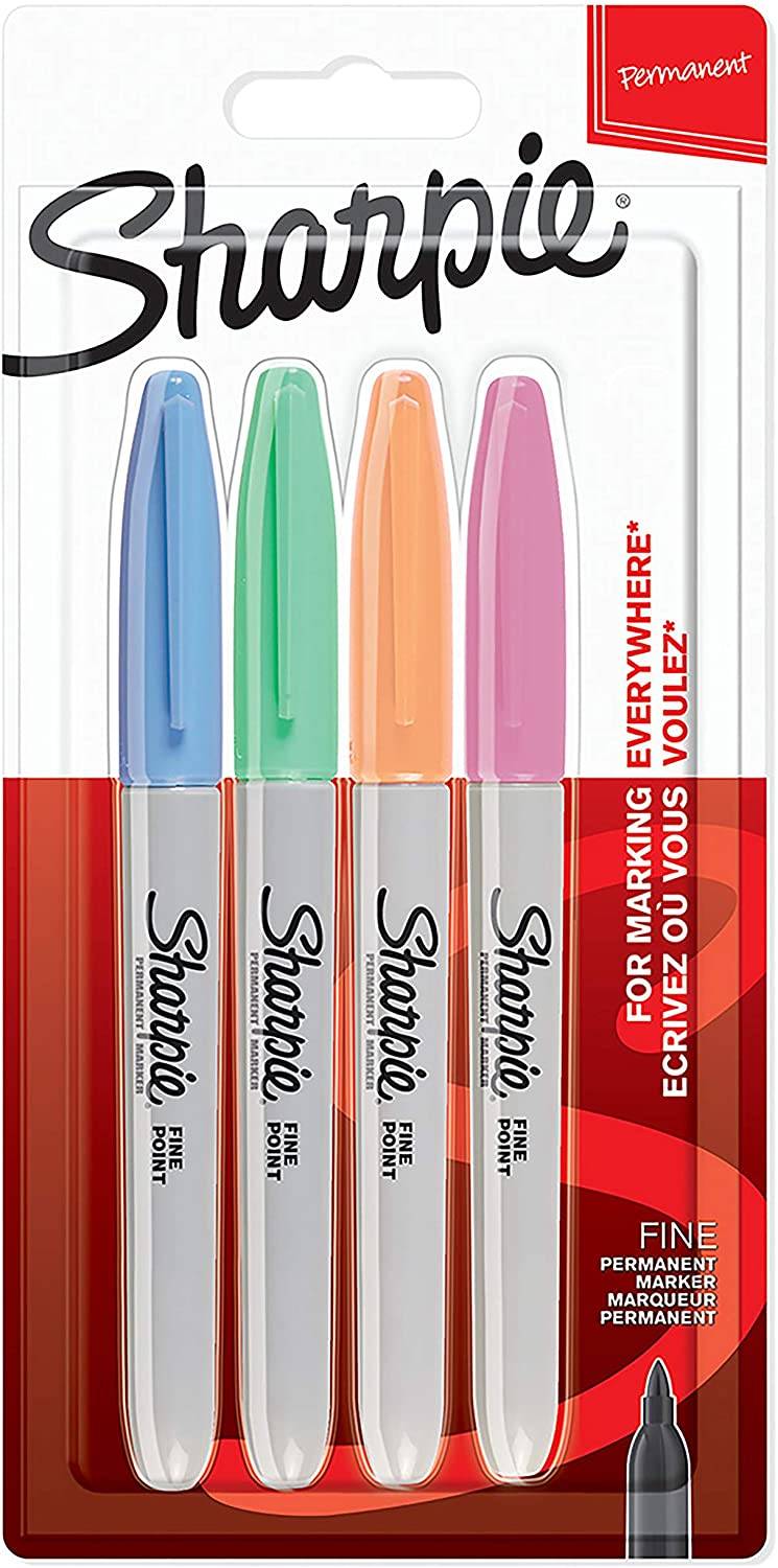 Sharpie 2065402, Blau, Grün, Orange, Pink, Fibre tip, Fein, 1 mm, Keramik, Stoff, Leder, Papier, Kunststoff, AP