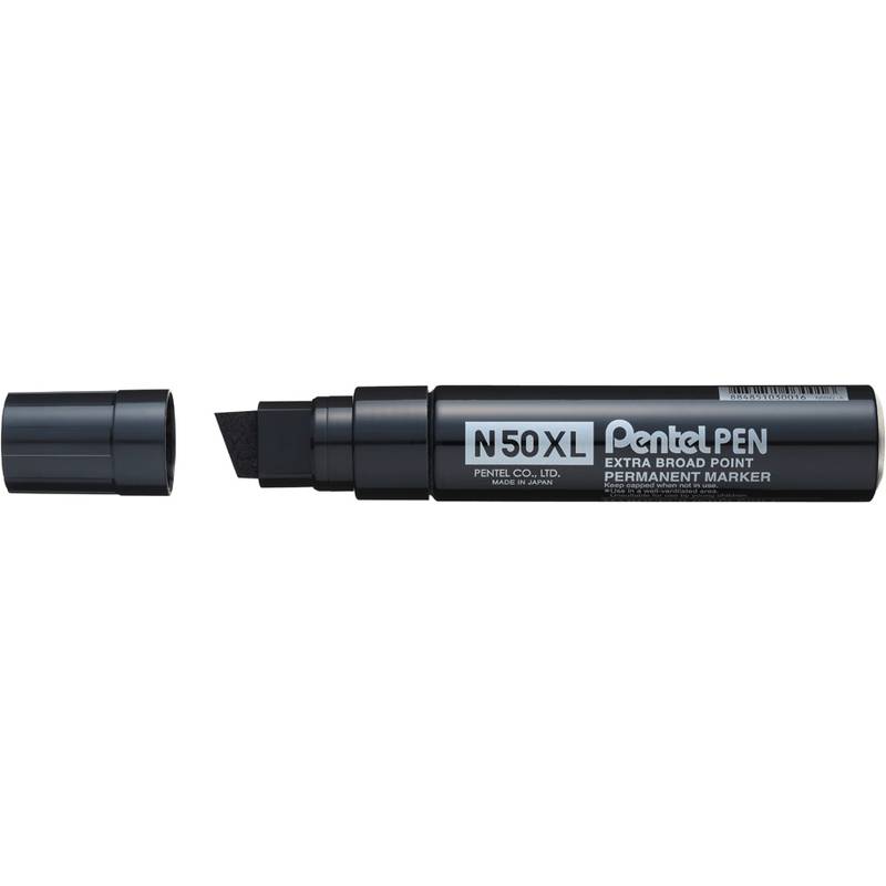 Pentel Permanent-Marker N50XL, Keilspitze breit, schwarz