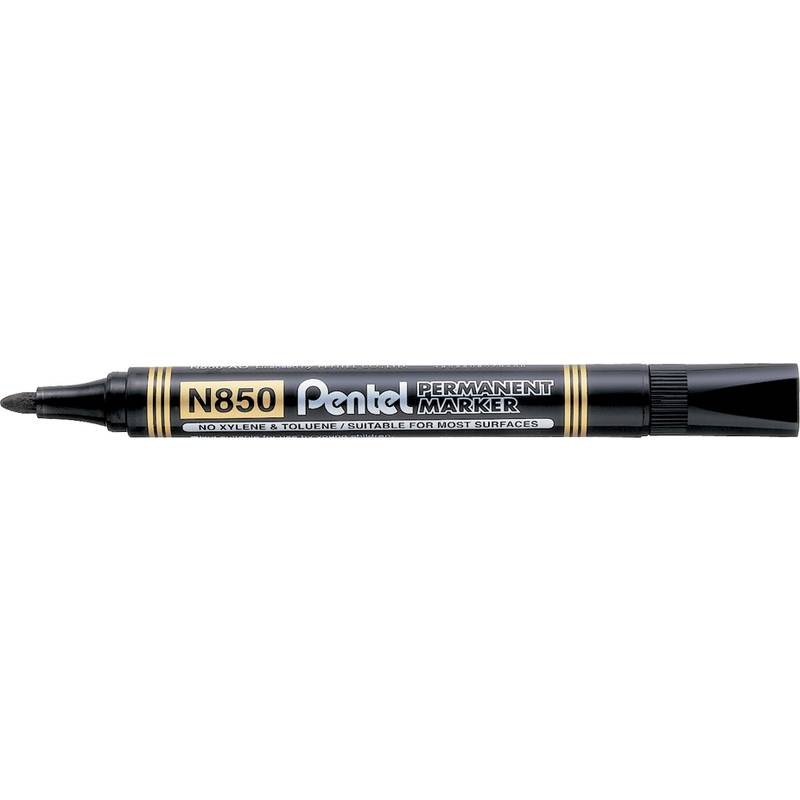 Pentel Permanent-Marker N850, schwarz, Rundspitze