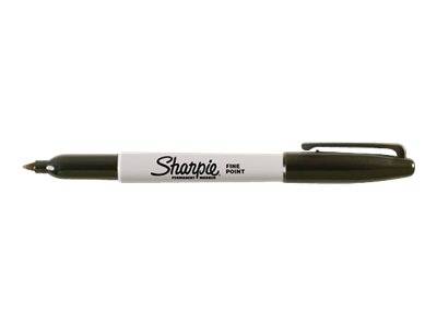 DYMO - Sharpie Fine Point - Marker - permanent - Schwarz - farbstoffbasierte Tinte - 0.9 mm - fein (Packung mit 2)