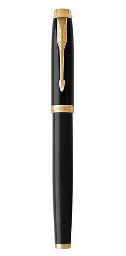 Parker IM, Stick pen, Schwarz, Gold, Schwarz, Messing, Lack, Fein