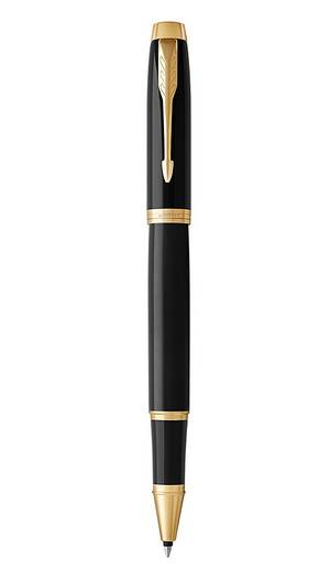 Parker IM, Stick pen, Schwarz, Gold, Schwarz, Messing, Lack, Fein