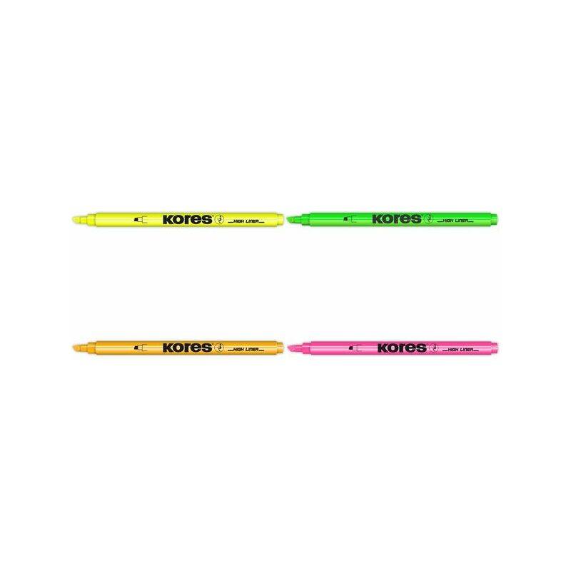 Kores Textmarker-Pen, Keilspitze: 0,5 - 3,5 mm, gelb