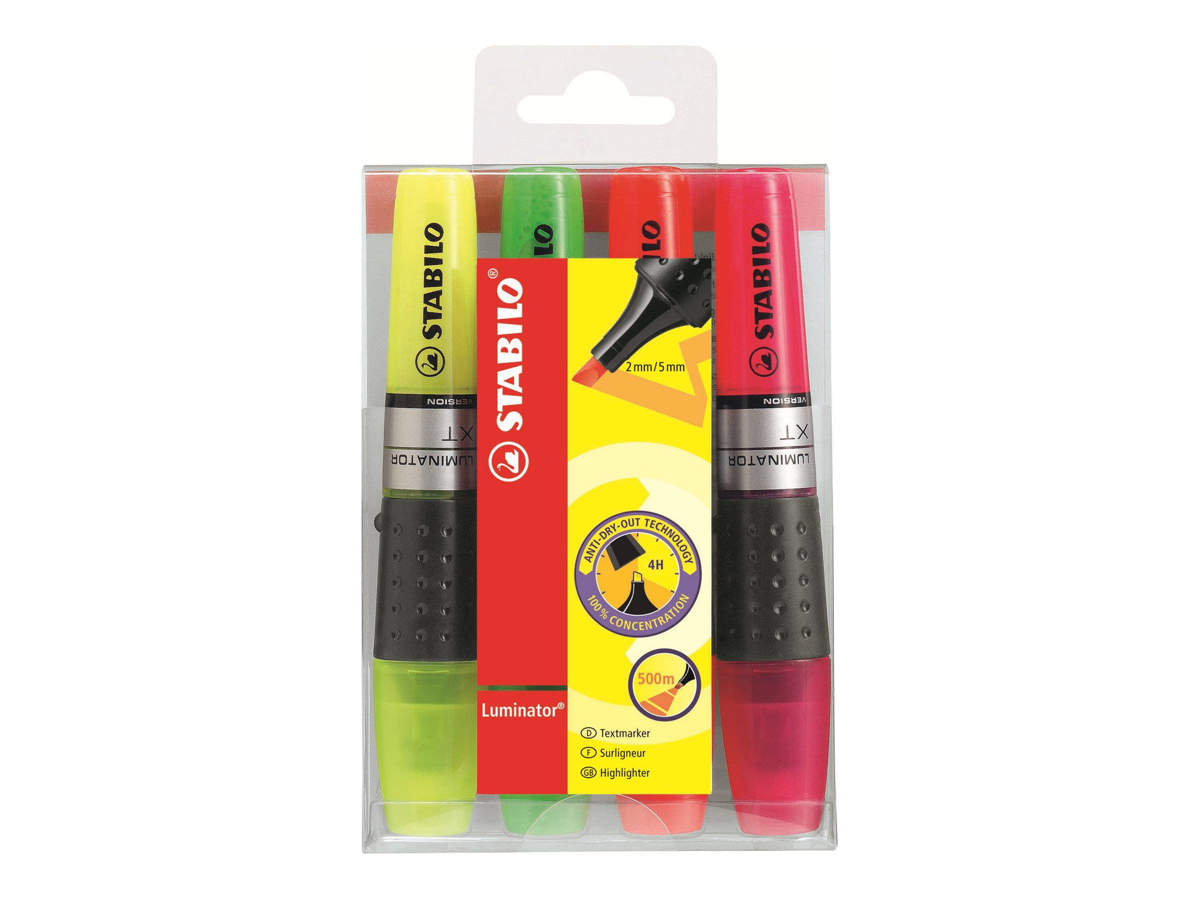 STABILO LUMINATOR - Textmarker - fluoreszierend orange, fluoreszierend gelb, fluoreszierend grün, fluoreszierend rosa -