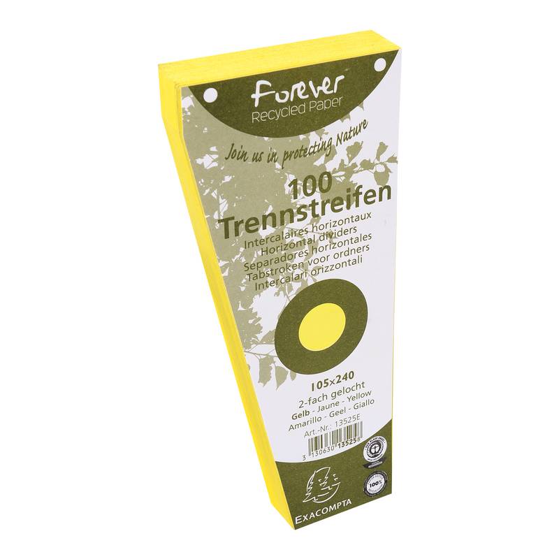 EXACOMPTA Trennstreifen, trapezförmig, Karton, gelb