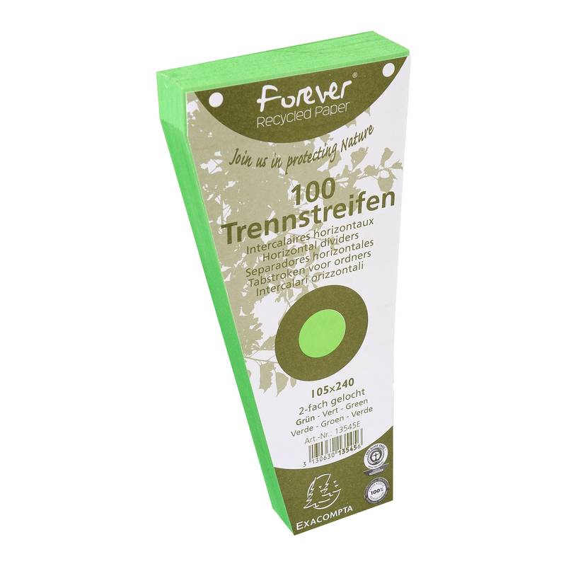 EXACOMPTA Trennstreifen, trapezförmig, Karton, grün