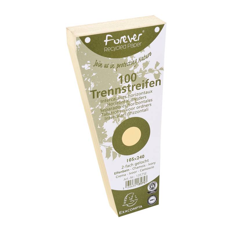 EXACOMPTA Trennstreifen, trapezförmig, Karton, chamois