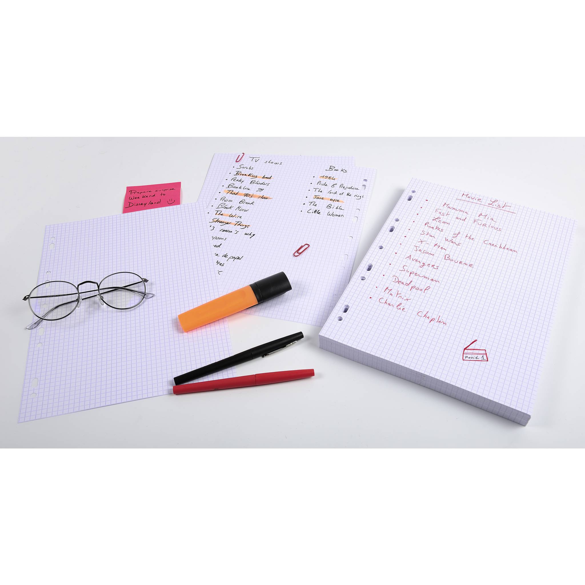 Exacompta Karteikarten A4 kariert weiss - Weiß - 13606E