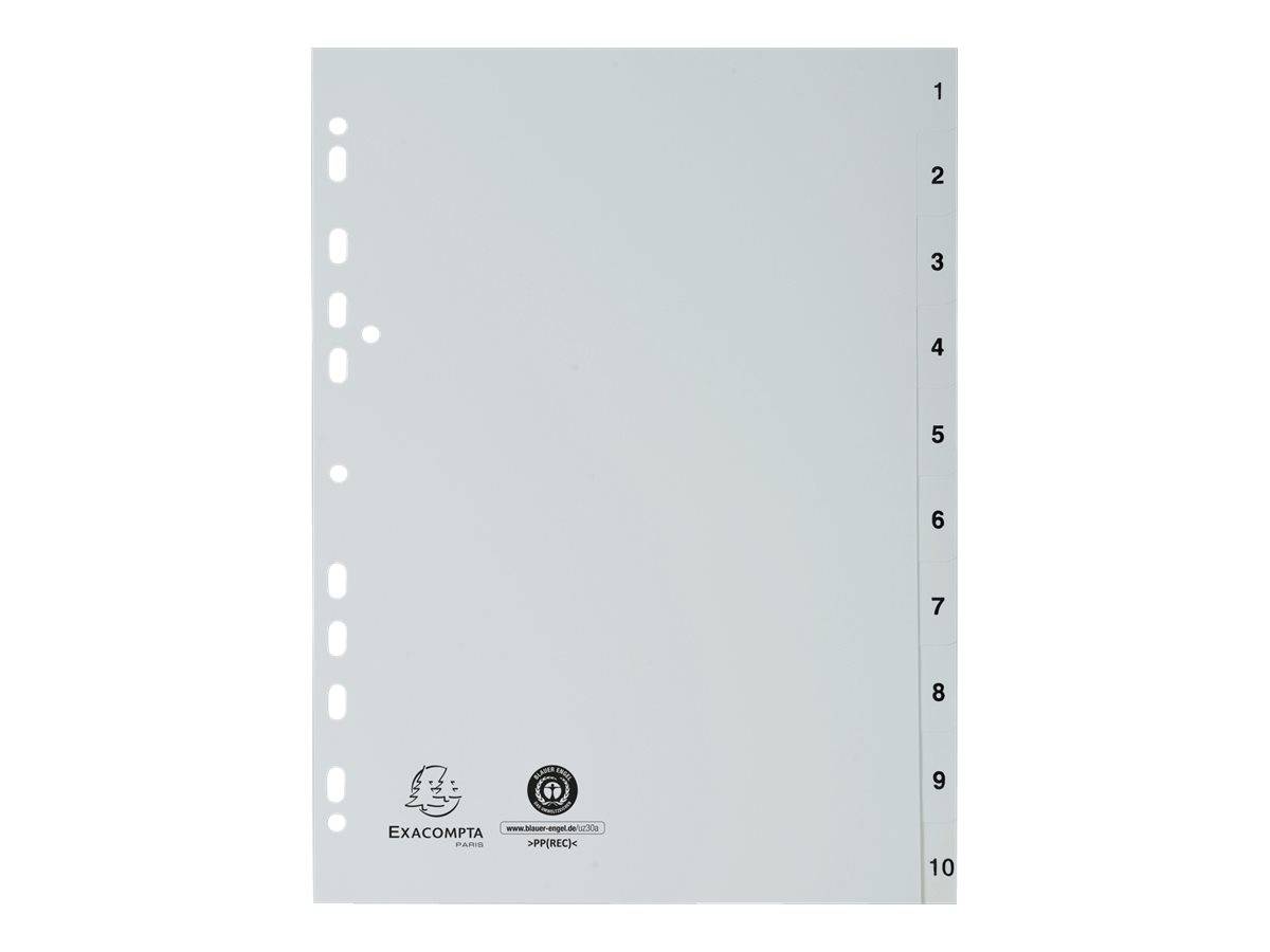 Exacompta Forever - Trennelement - 10 Teile - vorgedruckt: 1-10 - für A4 (210 x 297 mm)
