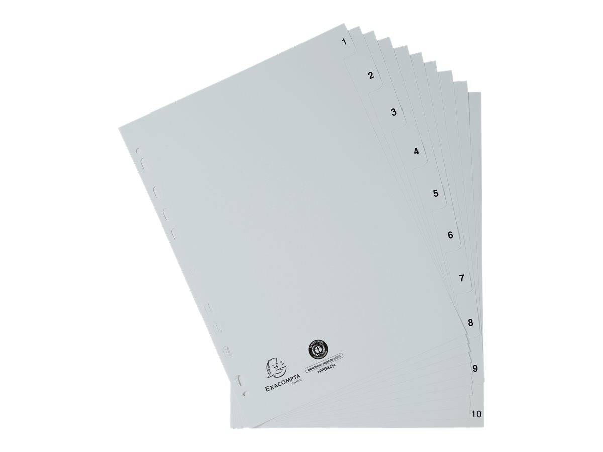 Exacompta Forever - Trennelement - 10 Teile - vorgedruckt: 1-10 - für A4 (210 x 297 mm)