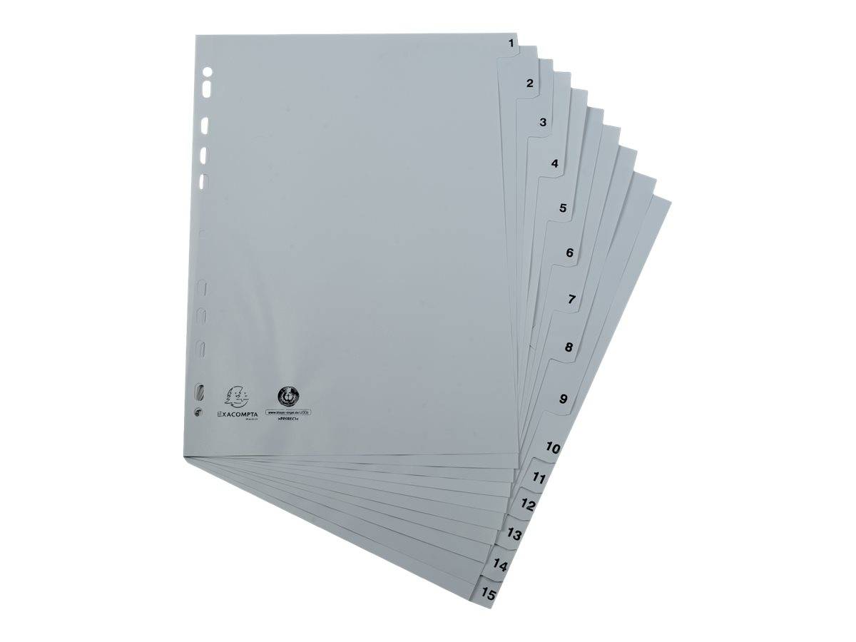 Exacompta Forever - Trennelement - 15 Teile - vorgedruckt: 1-15 - für A4 (210 x 297 mm)