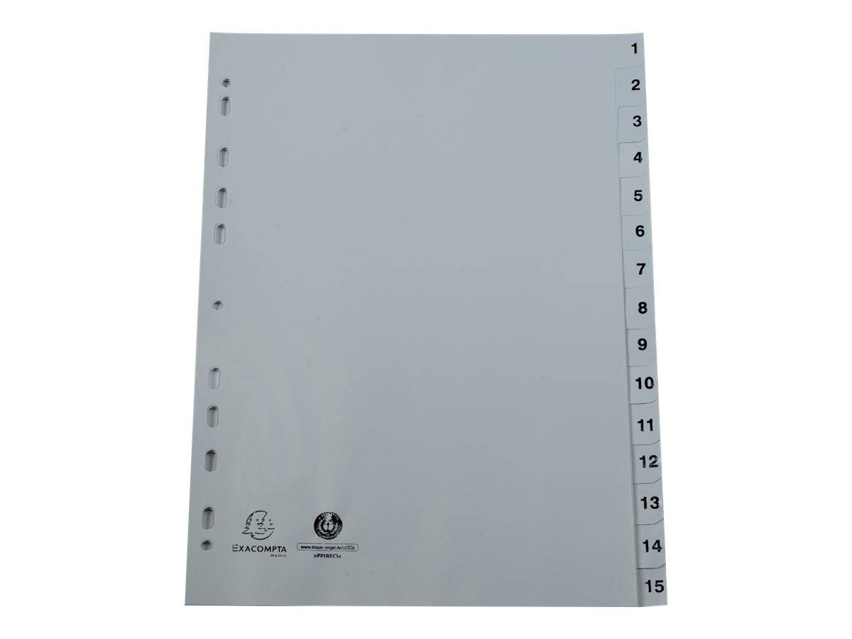 Exacompta Forever - Trennelement - 15 Teile - vorgedruckt: 1-15 - für A4 (210 x 297 mm)