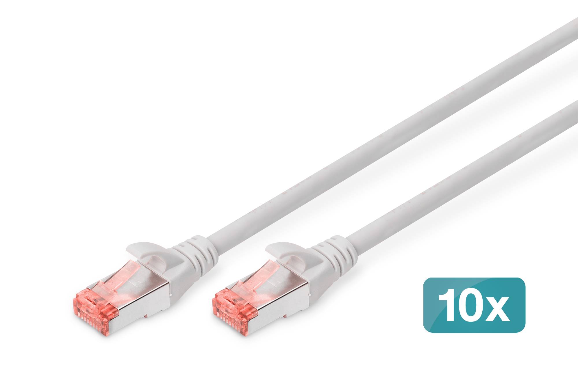 DIGITUS - CAT 6 S/FTP Patchkabel, 10 Stück