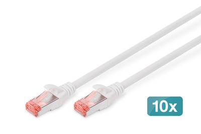 DIGITUS - CAT 6 S/FTP Patchkabel, 10 Stück