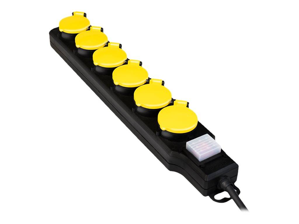 LogiLink - Steckdosenleiste - Wechselstrom 250 V - 3680 Watt - Ausgangsanschlüsse: 6 (6 x Leistungs-CEE 7/3)