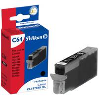 Pelikan C64 - 12 ml - Schwarz - kompatibel - Tintenpatrone (Alternative zu: Canon CLI-571BKXL)