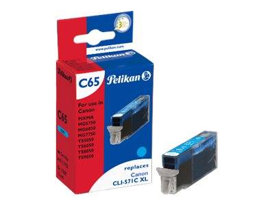 Pelikan C65 - 12 ml - Cyan - kompatibel - Tintenpatrone (Alternative zu: Canon CLI-571CXL)