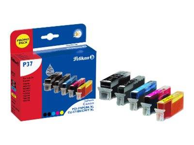 Pelikan P37 - 5er-Pack - Schwarz, Gelb, Cyan, Magenta - kompatibel - Tintenpatrone (Alternative zu: Canon CLI-571BKXL, Canon CLI-571YXL, Canon