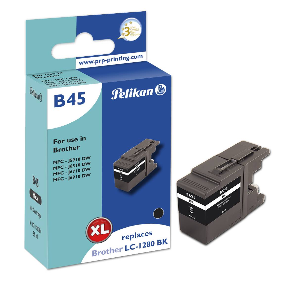 Pelikan B45 Black - Kompatibel - Schwarz - Brother - Einzelpackung - 1 Stück(e)