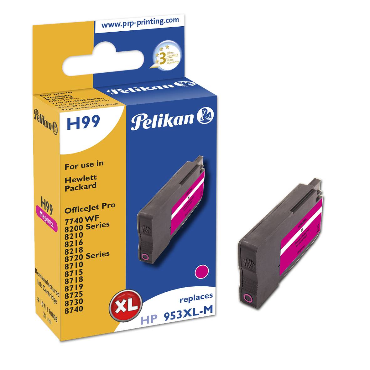 Pelikan H99 Magenta - Kompatibel - Magenta - HP - Einzelpackung - 1 Stück(e) - 1