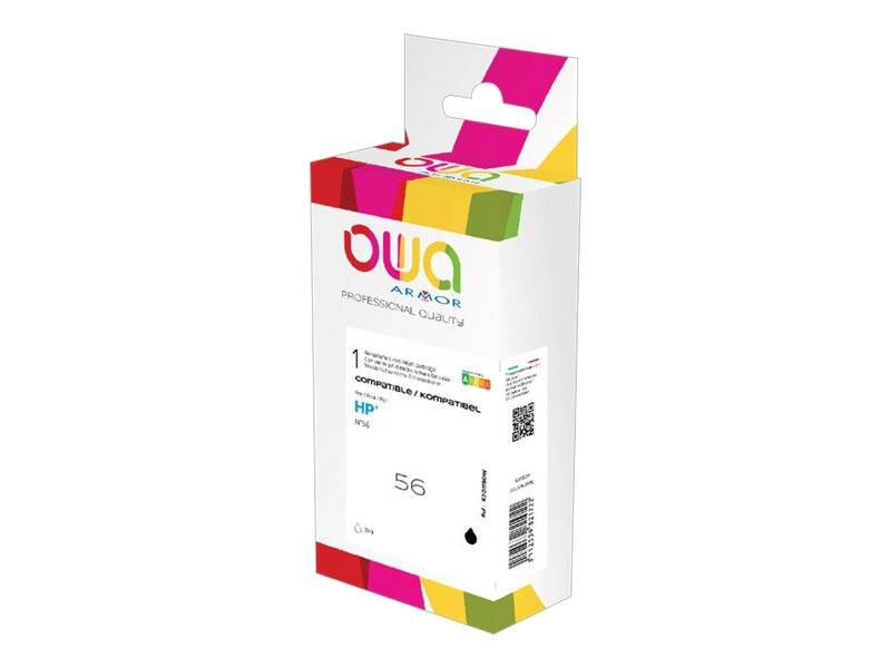 ARMOR - OWA - 21 ml - Schwarz - kompatibel - Box - wiederaufbereitet - Tintenpatrone (Alternative zu: HP 56)