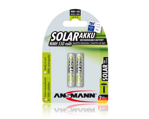 ANSMANN Solar - Batterie 2 x AAA - NiMH - (wiederaufladbar)