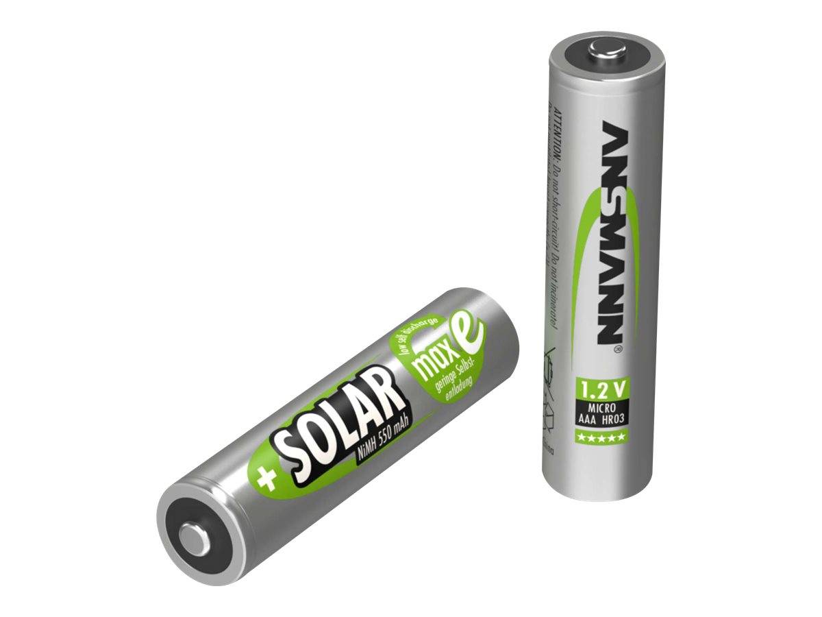 ANSMANN Solar - Batterie 2 x AAA - NiMH - (wiederaufladbar)