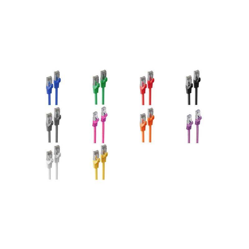 RJ45 Patchkabel CAT 7 Rohkabel U/UTP rot 1m