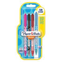 Papermate InkJoy 100 RT, Clip, Clip-on-Einziehkugelschreiber, Nachfüllbar, Schwarz, Blau, Pink, Rot, 4 Stück(e), Medium