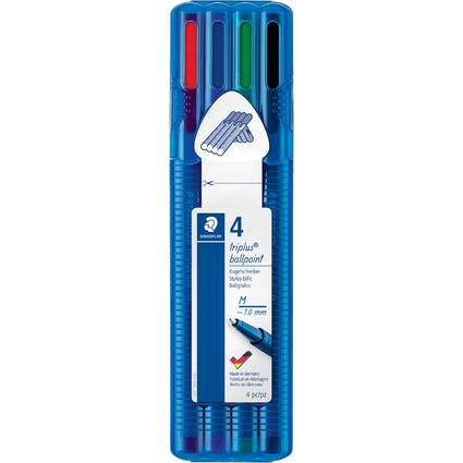 STAEDTLER Kugelschreiber triplus ball 437 M, 4er Etui