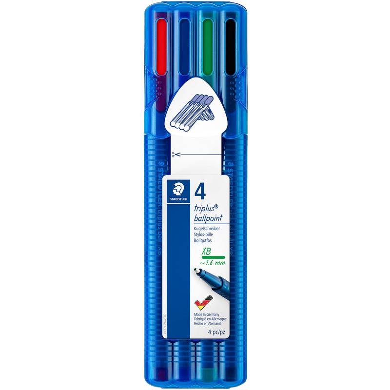 STAEDTLER Kugelschreiber triplus ball 437 XB, 4er Etui