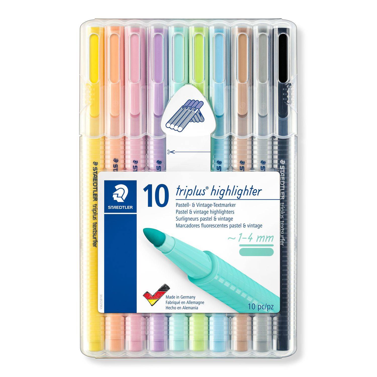 STAEDTLER triplus textsurfer - Textmarker - für Faxpapier, Kohlepapier - verschiedene Pastellfarben - wasserbasierte Tin