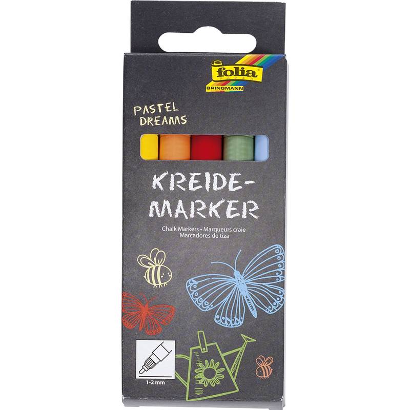 folia Kreidemarker "Pastell Dreams", 5er Set