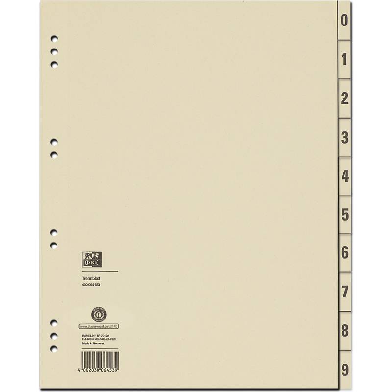 Oxford Trennblätter, 2-seitig bedruckt, chamois, 240x300 mm