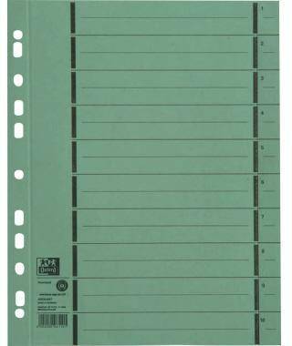 Oxford Trennblatt 400004667 DIN A4 250g Karton grün 100 St./Pack.